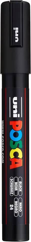 Marcador Permanente Multiuso Posca PC-5M, Preto, Sertic