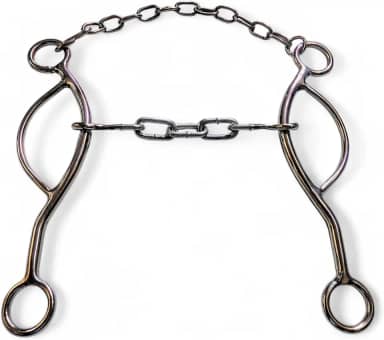 Freio Bridão Levantador Longo Bocal Corrente Inox Cavalo