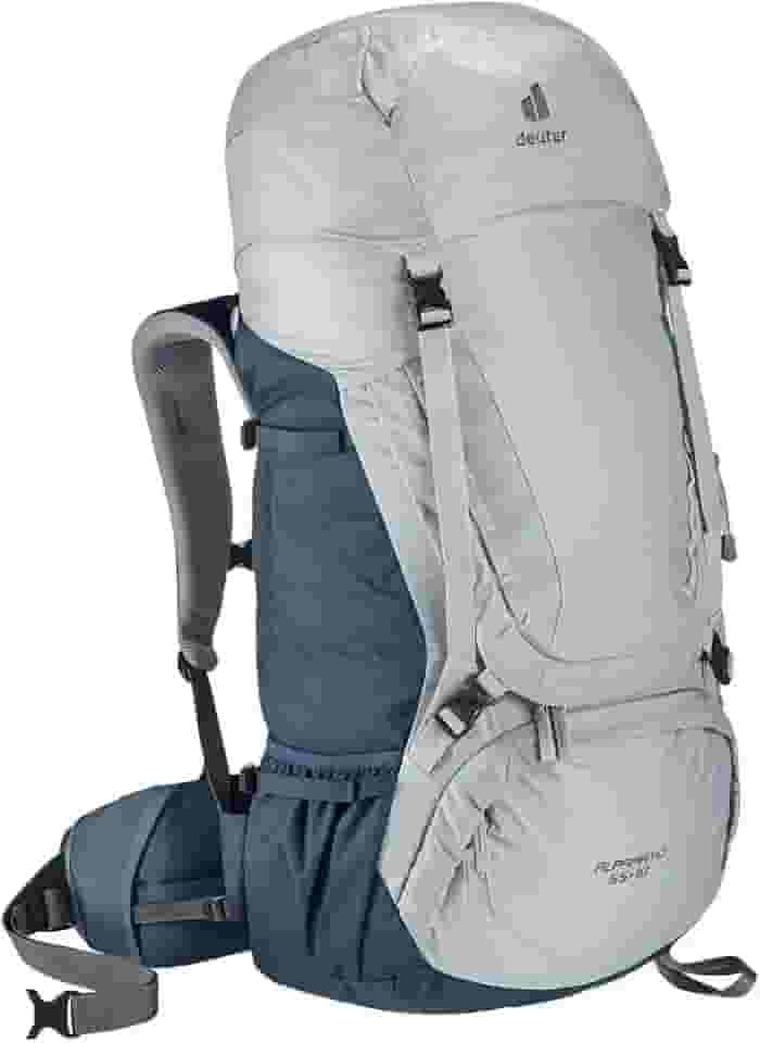 Deuter, Mochila Cargueira Alpamayo 55+10 Litros para Trekking, Viagens e Caminhadas Longas, Cinza.