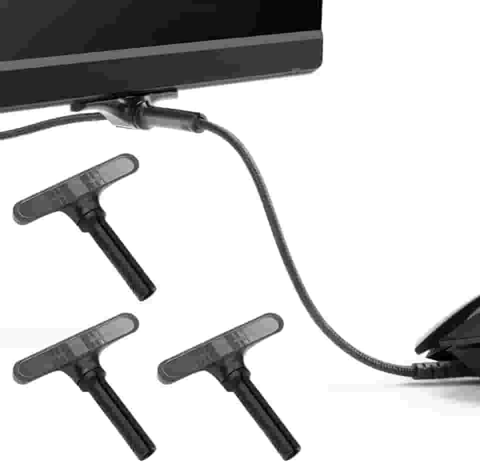 TALONGAMES Mini Bungee PC, 3 Unidades, Preto, Policarbonato, Moderno, Cabo de Mouse Elástico, Super Compacto, Gerenciamento de Cabo, Mouse Bungee