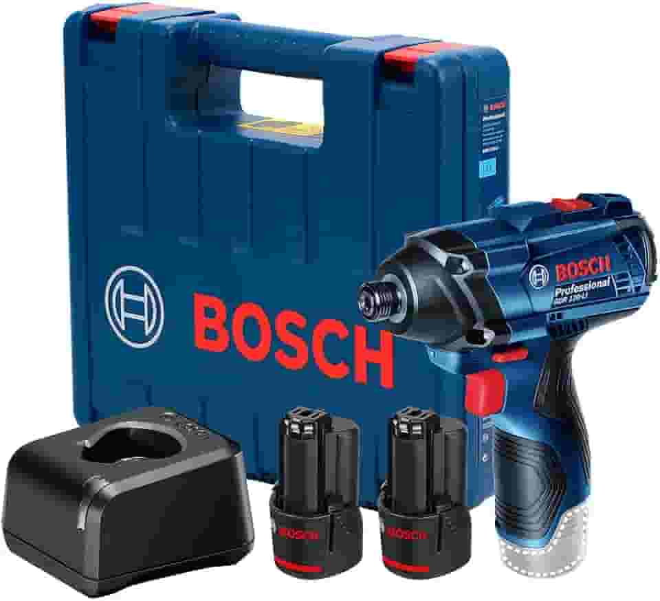 Bosch Chave de impacto GDR 120-LI 12V com 2 baterias, 1 carregador e maleta
