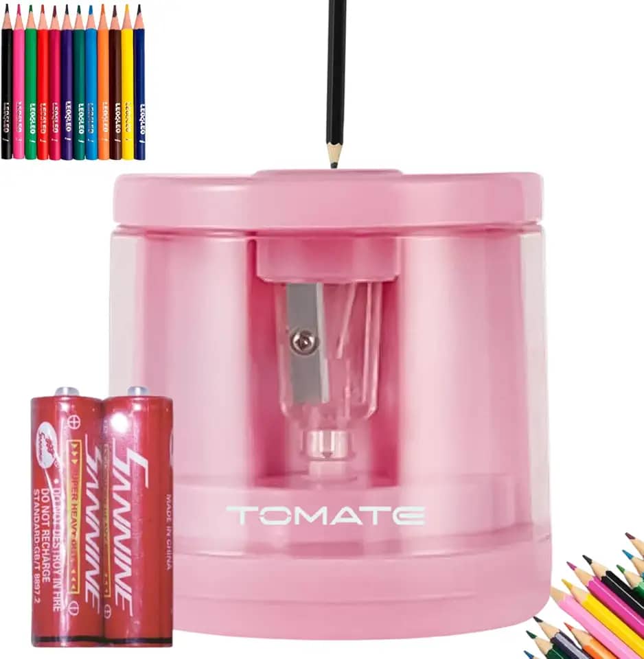 Apontador De Lápis Elétrico Automático A Pilha Com Depósito Com Refil Apontador Elétrico Automático para Lápis Escritório Escola infantil adulto