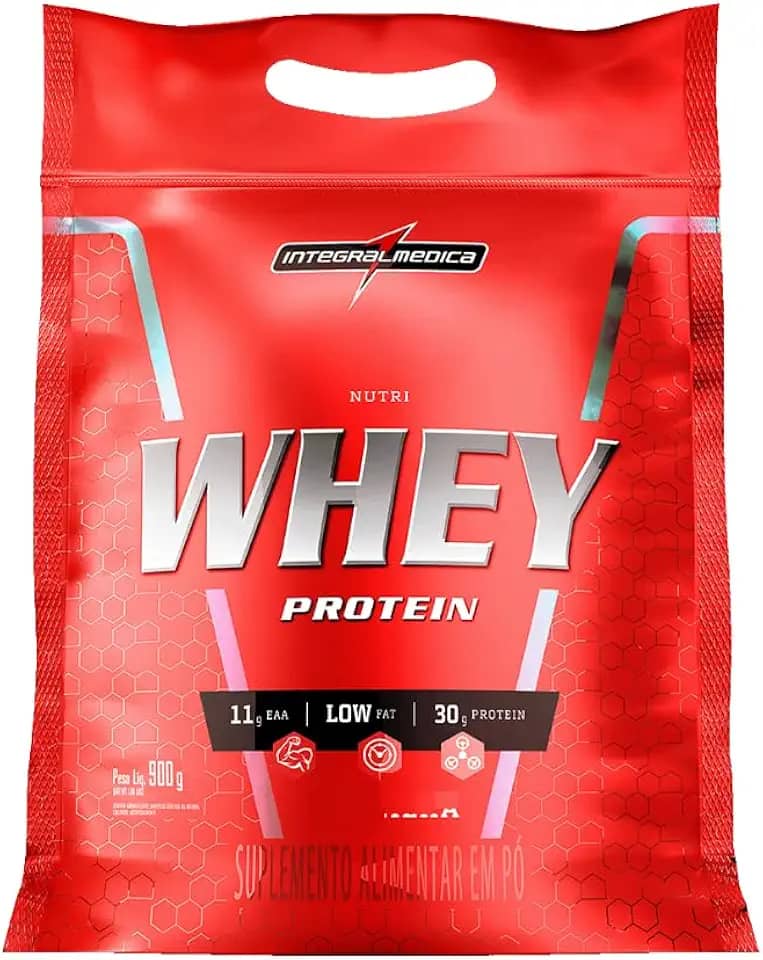 Nutri Whey Isolado e Concentrado 907g - Integralmedica morango