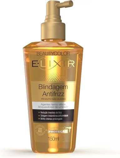 Blindagem Antifrizz E.lixir BEAUTYCOLOR - Selagem Instantânea, Blinda os Cabelos contra a Umidade e Formação do Frizz - 150ml