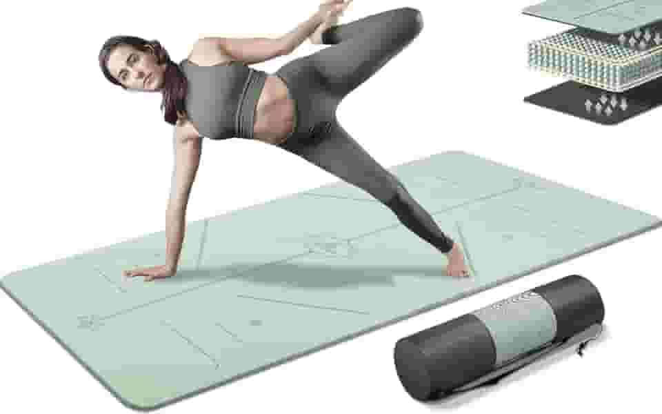 Tapete Yoga, Tapete Yoga Mat 5 mm de Espessura, Bodhi Yoga Tapete Material TPE, Grosso, Yoga Mat, Tapete Ioga, Boa Aderência 183x61 cm, Pilates Antiderrapante