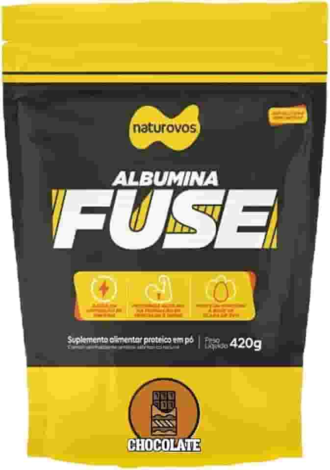 Albumina Fuse Proteína Do Ovo Sem Glúten E Lactose Sabor Chocolate 420g Naturovos
