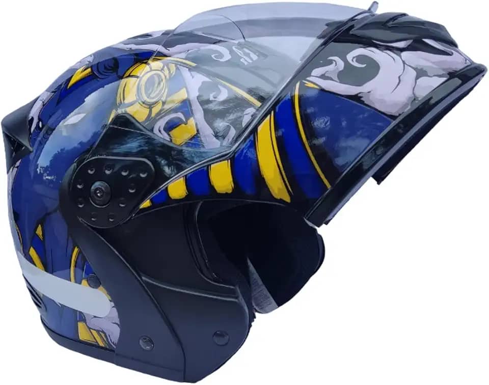 Capacete Moto Mixs Gladiator Anubis Articulado Escamoteável Robocop Motociclista Motoqueiro