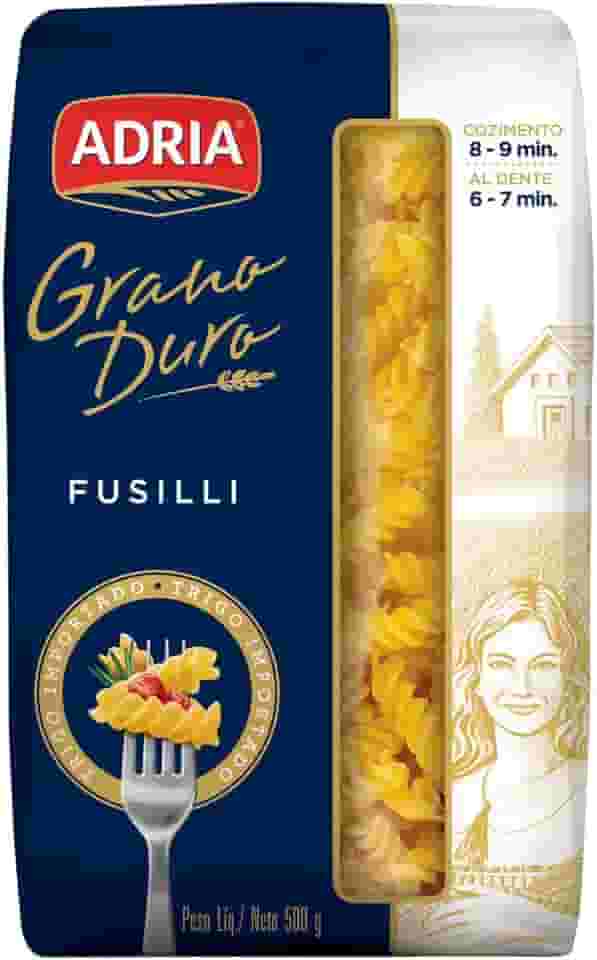 Macarrão de Sêmola Grano Duro Fusilli Adria Pacote 500g
