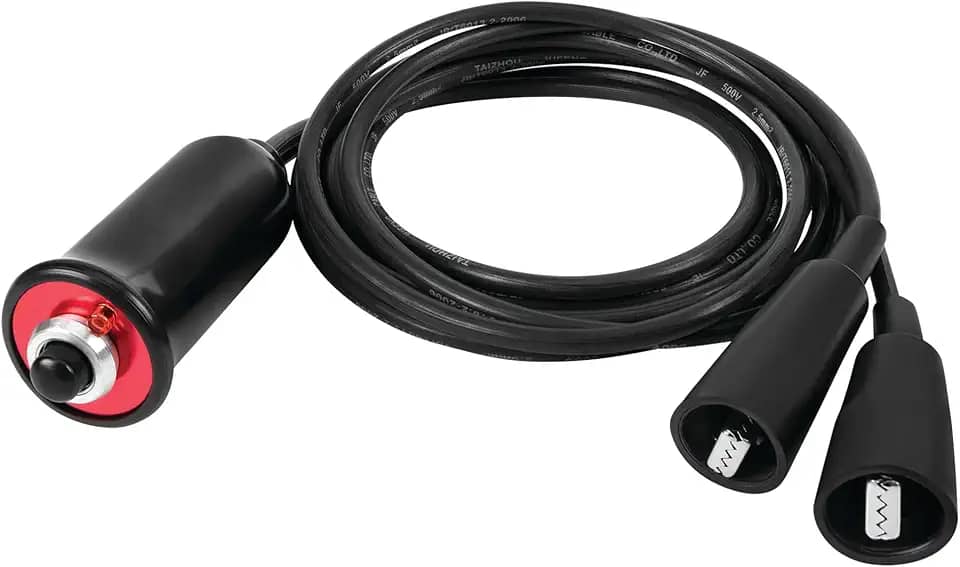 Performance Tool W80586 Arranque remoto resistente para motores de carros e caminhões com interruptor de botão e cabos de 1,5 m, preto