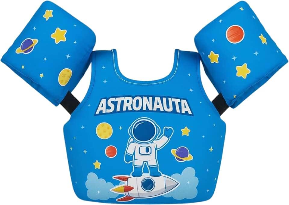 Boia Infantil Tipo Colete (Flutuador) Não Fura, Ajustável, Não-Inflável