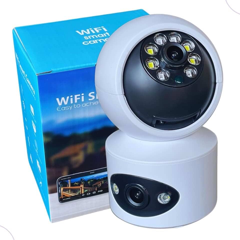Camera Dupla de Segurança IP Gostey Giratoria 360 Interna WiFi com Aplicativo e Sensor de Movimento
