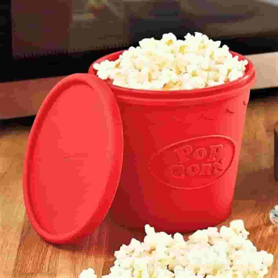 Balde De Pipoca Silicone Pipoqueira Sem Óleo Micro-ondas