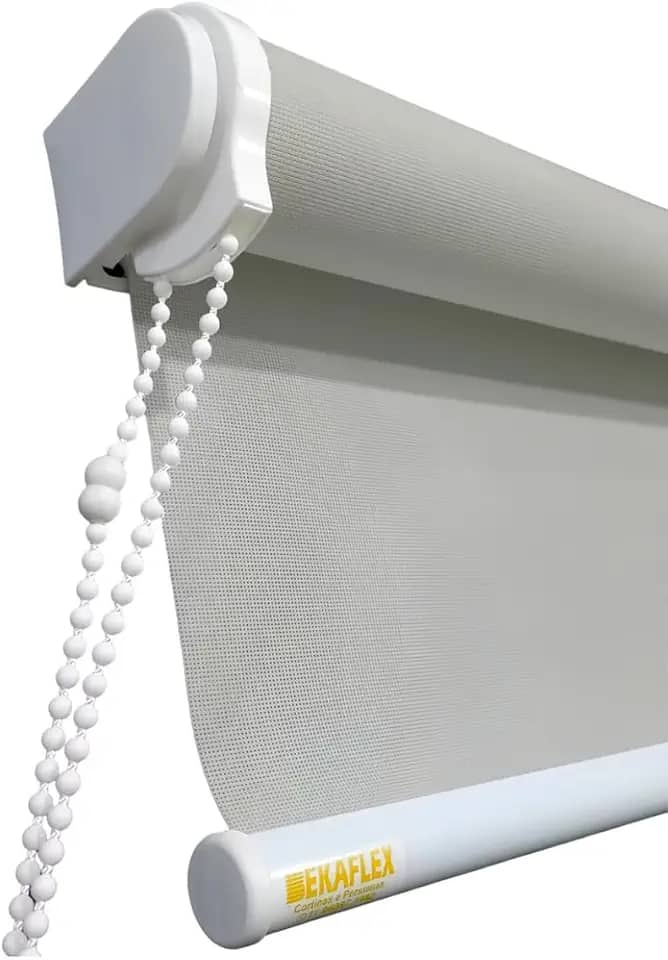 Bekaflex, Cortina Persiana Rolon Tela Solar branco bege preto cinza para portas e janelas de quarto sala cozinha escritório varanda decoração elegante para casa - Bekaflex (Cinza, 1,30 L X 1,30 A)