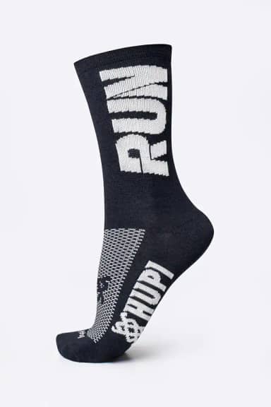 Meia Hupi Run para Corrida Preto/branco, Cor: Preto/branco