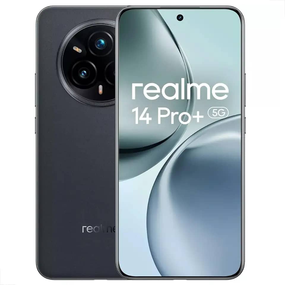 Celular Realme 14 Pro+ 5G, Tela OLED 6,83" 120Hz, Snapdragon 7s Gen 3, Dual SIM, Câmera Tripla 50MP com OIS, Bateria 6000mAh, Resistência IP68/IP69, Desbloqueio Facial (Cinza, 512, GB, 12, GB)