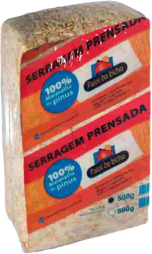 Serragem Prensada Paiol Do Bicho Maravalha de Pinus para Roedores - 500g