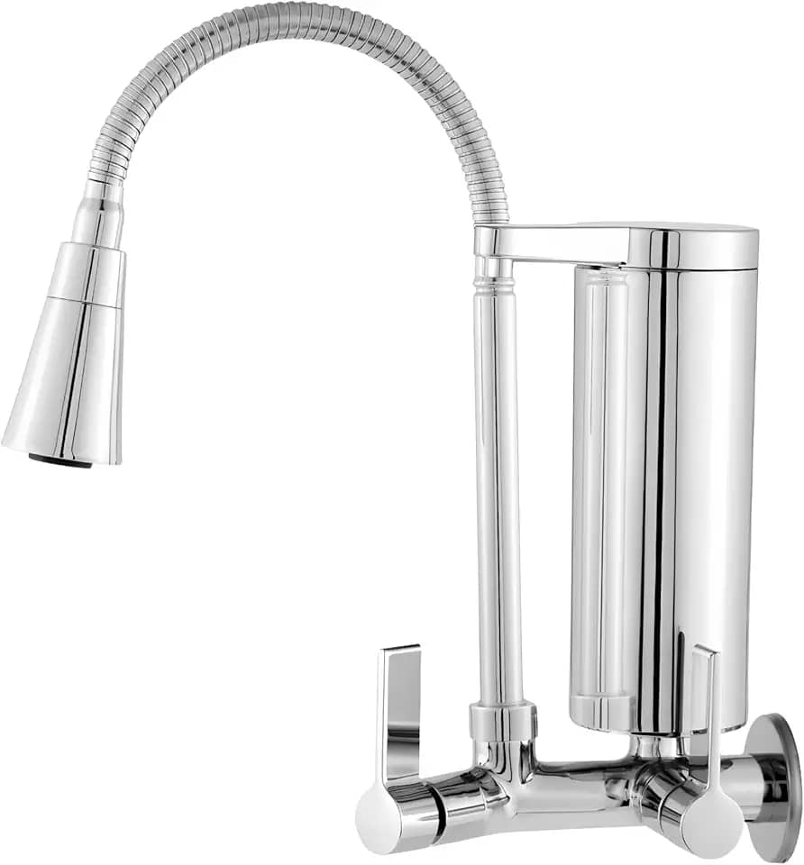 Torneira Gourmet Com Filtro Para Cozinha Parede Cromada