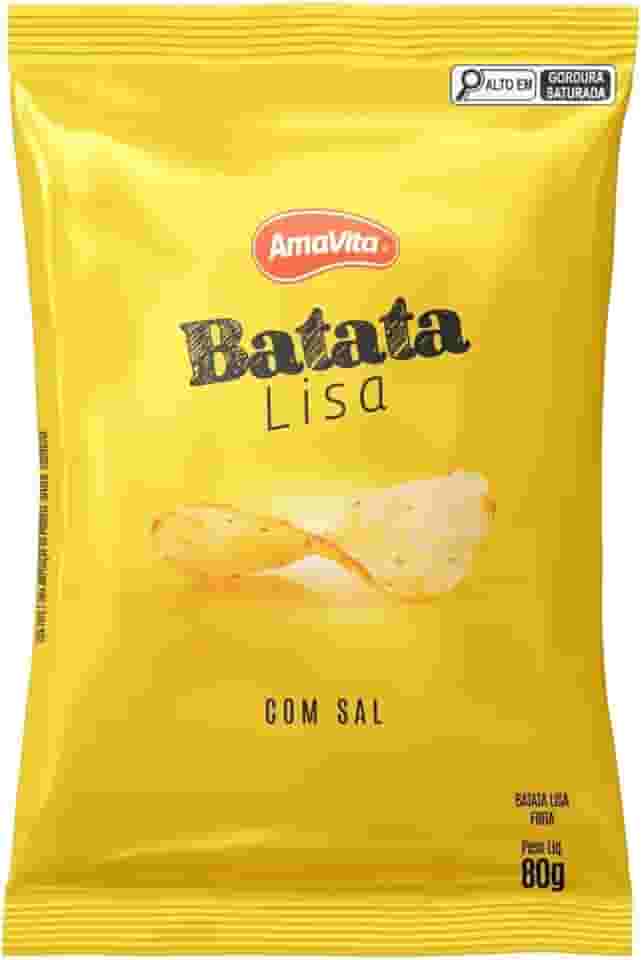BATATA CHIPS LISA AMAVITA COM SAL 80G