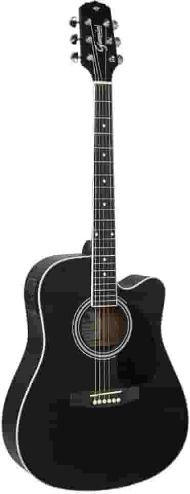 Violão Eletroacústico Dreadnought Aço GDC-1 CEQ Satin Black
