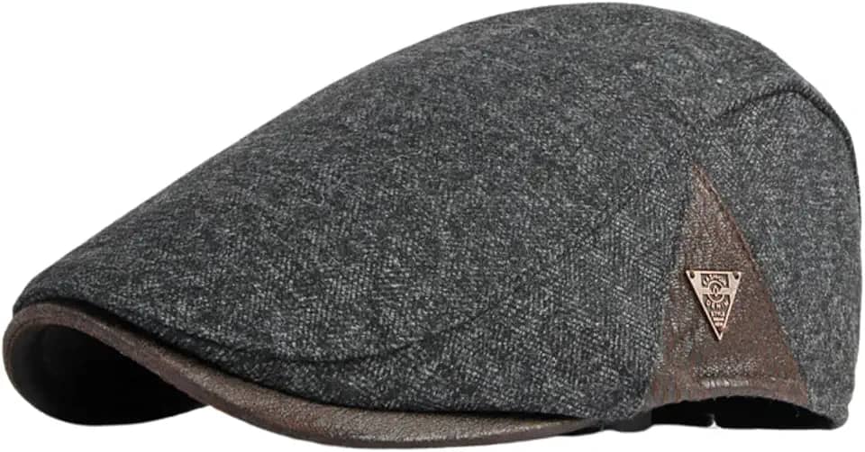 Boina Masculina Italiana de Lã Fashion - Cor:Cinza