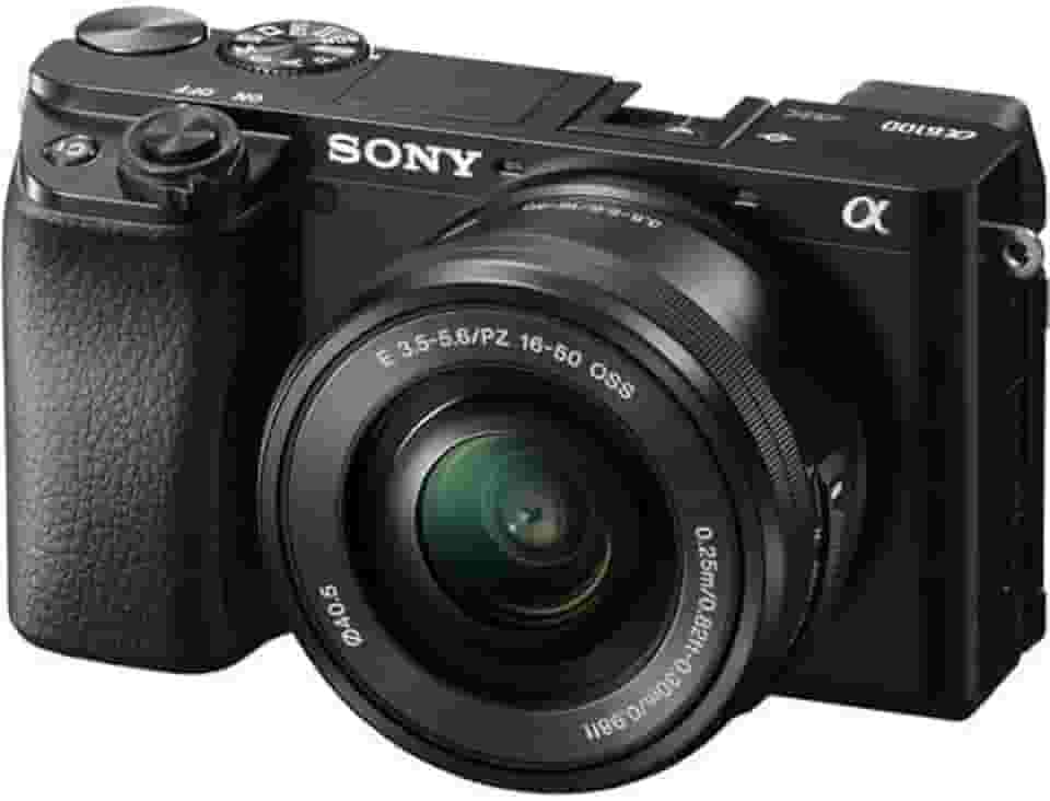 Câmera Sony Alpha A6100 com Lente 16-50mm Mirrorless 4K de 24MP com Sensor APS-C