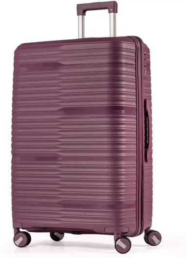 Mala Grande De Viagem 32Kg Polipropileno 8 Rodas 360 Giratória Para Despachar Rígida Leve Tamanho G Viajem Internacional Resistente (ROXO, GRANDE)