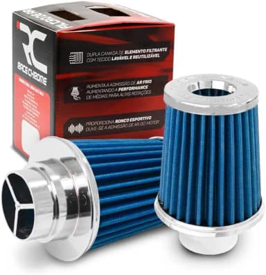 Filtro De Ar Esportivo Duplo Fluxo Performance RC084 Azul