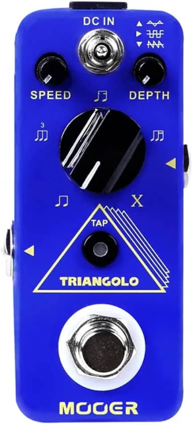 MOOER Pedal De Micro Tremolo Para Guitarra Triangolo Com 3 Formas Onda Selecionáveis, 5 Valores Subdivisão Diferentes E Efeitos Gigging