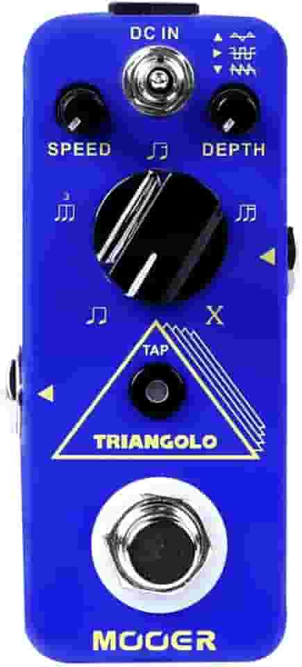 MOOER Pedal De Micro Tremolo Para Guitarra Triangolo Com 3 Formas Onda Selecionáveis, 5 Valores Subdivisão Diferentes E Efeitos Gigging