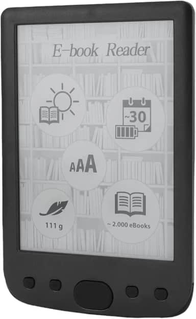 Luocute Touch Screen E Reader, 6 Polegada 800x600 Grande Display E Leitor de Livros Com Luz Quente Ajustável, Estojo Protetor, Semanas de Vida útil da Bateria, Preto, para Processador (4g)