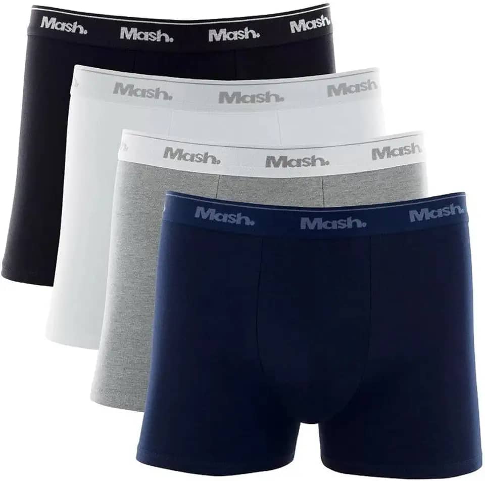 Kit 4 Cuecas Cot Liso Elast MashMasculino
