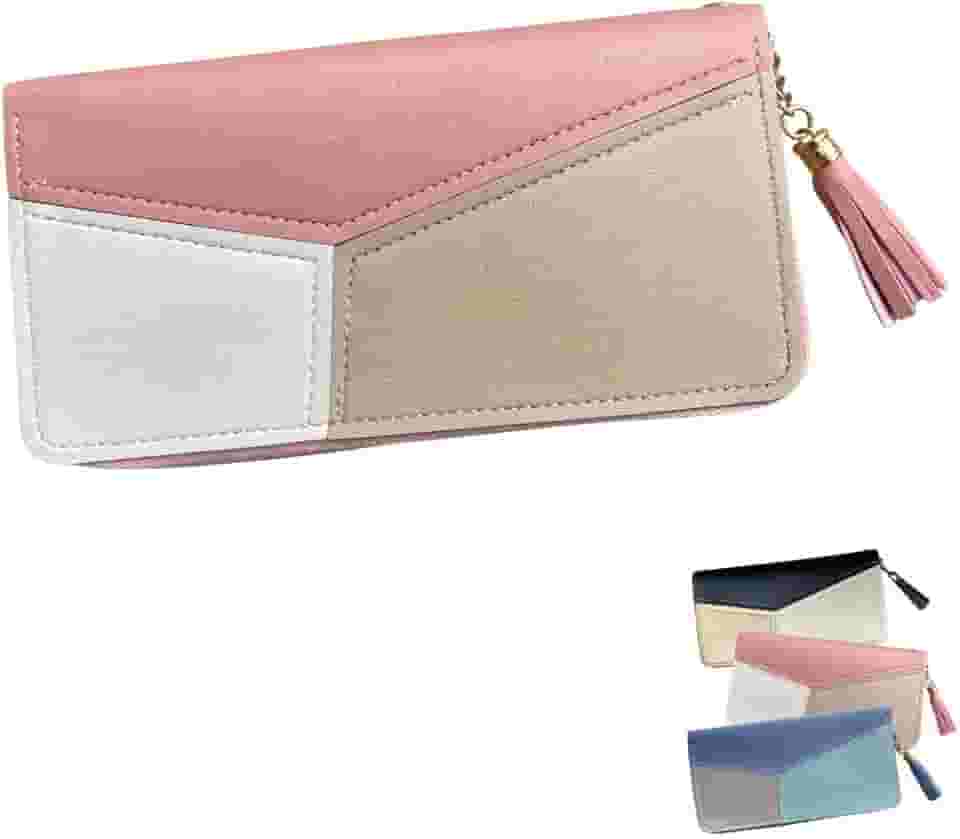 Carteira Feminina Porta Cartões Moeda Dinheiro Documentos Feminina Estilosa Grande Barata Couro Sintético (Rosa)
