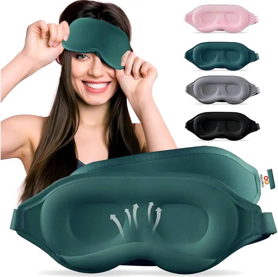 Mascara De Dormir Tapa Olho Para Dormir Viagem 3D Blackout Espuma Macia E Confortável (Verde)
