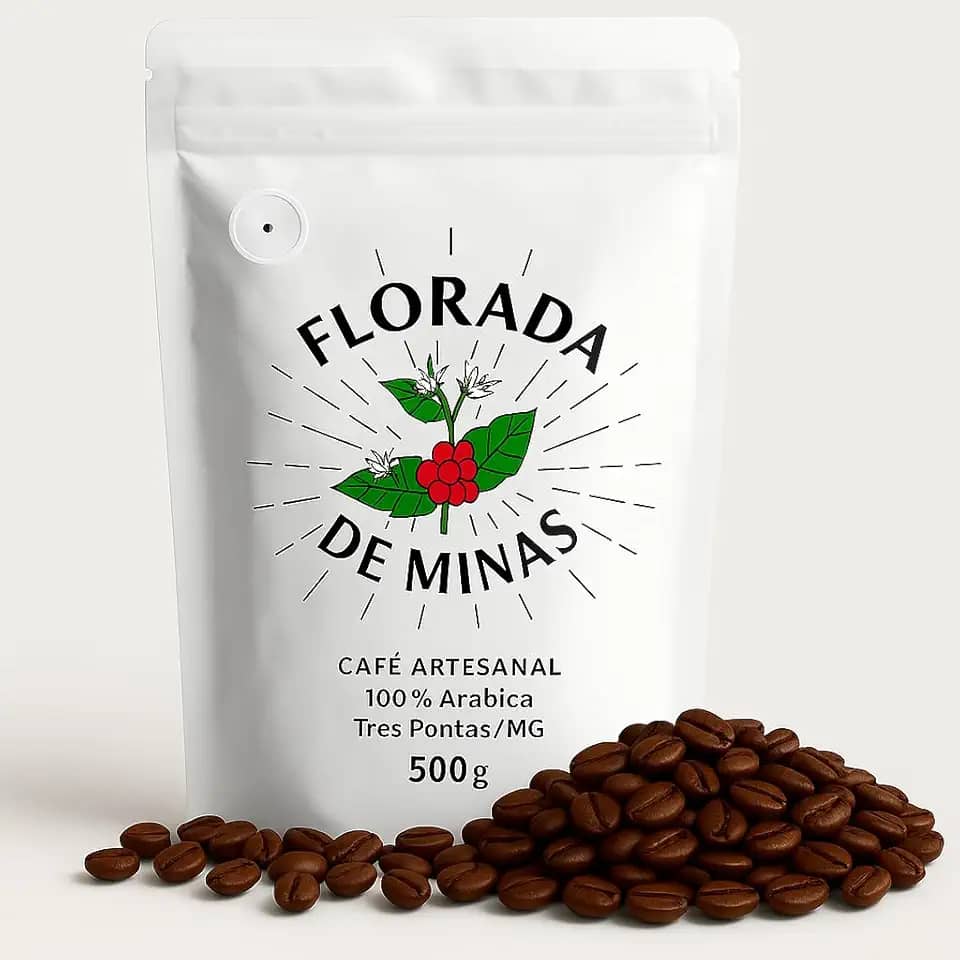 Café Especial em Grãos Torrado ou Moído 500g - 100% Arábica Coffee - Arara, Mundo Novo e Catuaí - Florada de Minas (500g, Grãos Arara)