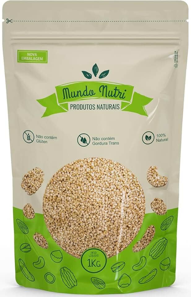1kg Quinoa Branca em Grãos 1kg Mundo Nutri Importada Natural