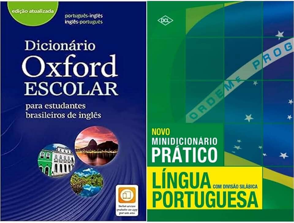 Kit Novo Minidicionario Portuguesa E Dicionário Oxford Escolar - Para Estudantes Brasileiros De Inglês
