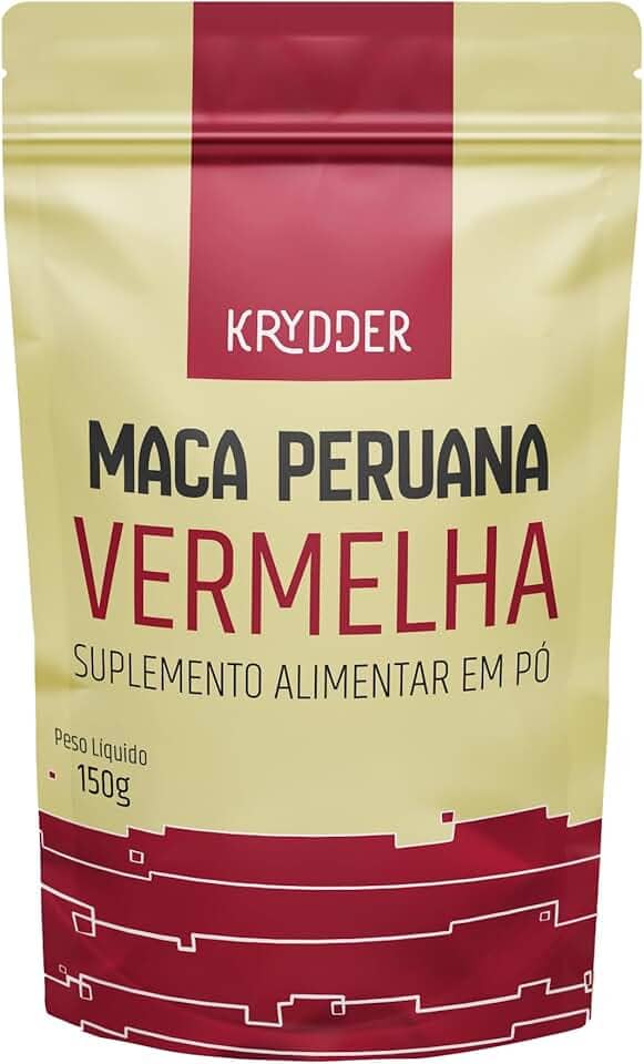 Maca Peruana Vermelha em Pó Premium Gelatinizada 150g - Importada Pura dos Andes, Rica em Antioxidantes para Energia Natural e Vitalidade Hormonal - Krydder