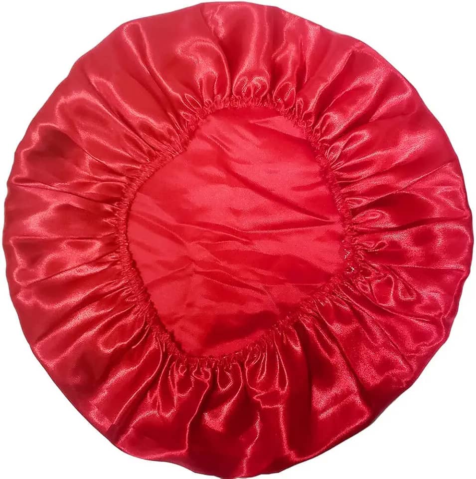 Touca de Cetim Camada Simples Antifrizz Vermelho