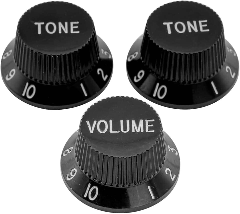 Knob Para Guitarra Stratocaster Botões Preto
