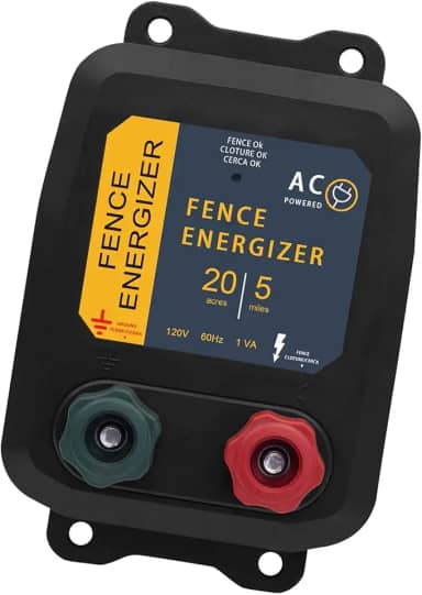 carregador de cerca elétrica cerca elétrica energizador cerca elétrica para cães prevenindo guaxinins gado esquilos galinheiros gambás invadindo 5 milhas / 20 acres alimentado por CA 12