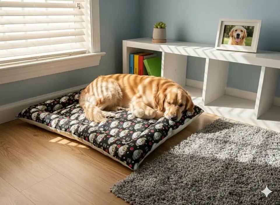 Caminha Colchonete com Zíper Para Cachorro Tamanho de 60 x 75 (Estampa 02)