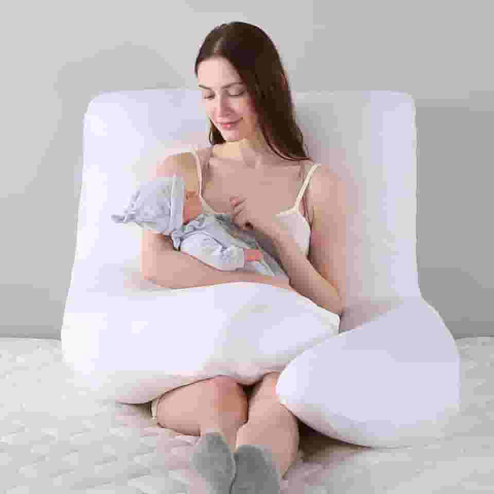 Travesseiro Para Grávida Gestante Cor (Branco)