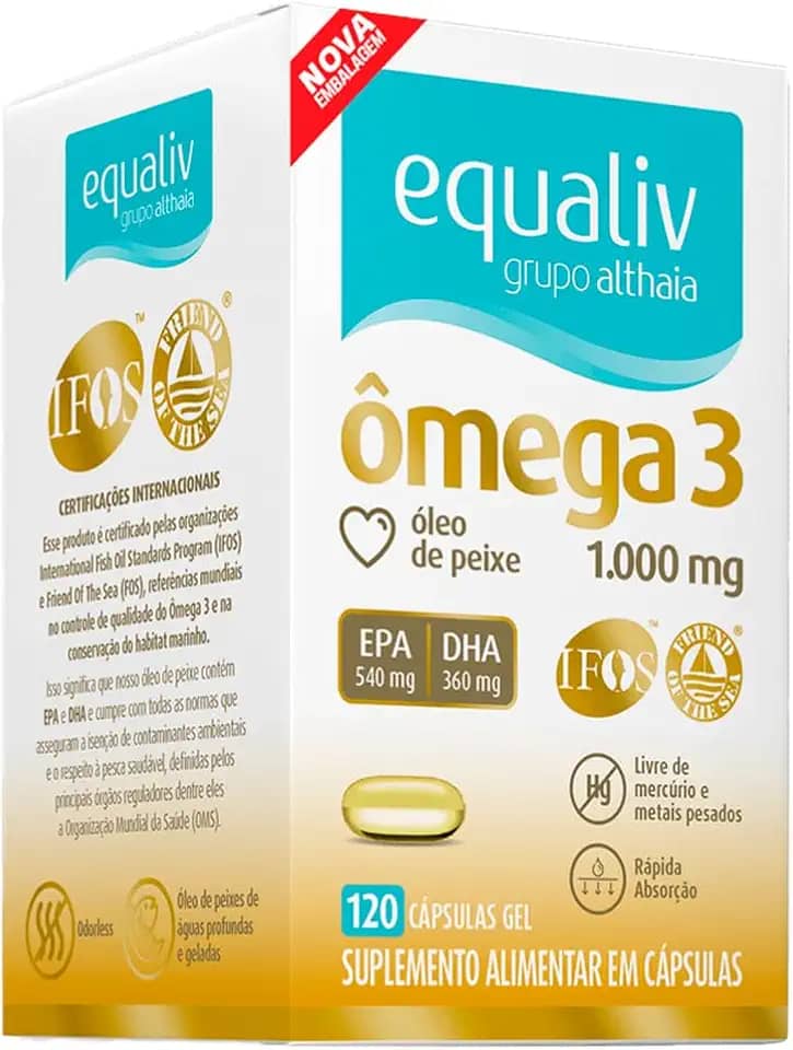 Ômega 3 1000mg 120 cápsulas Equaliv