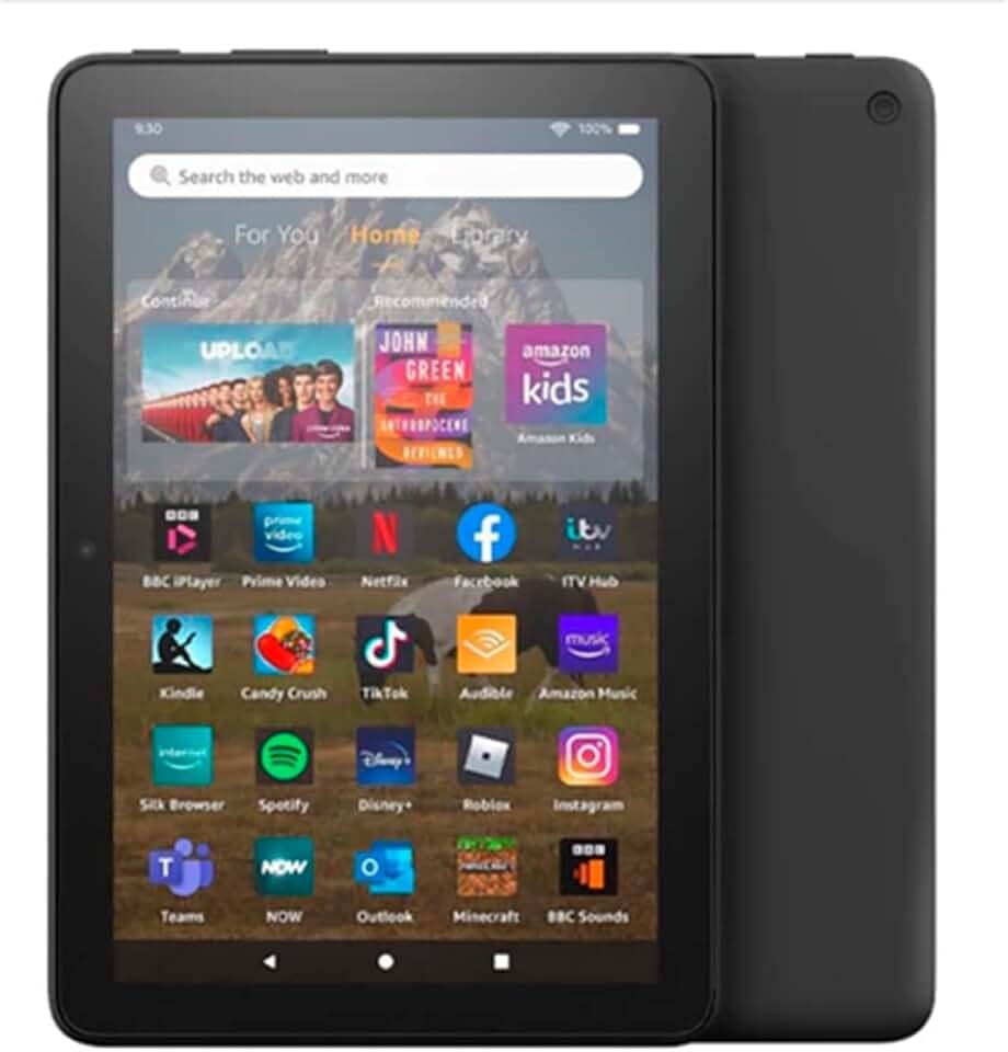 Tablet Amaz F!re HD 8 (12ª Geração) Tela 8" HD - 32GB de Memória, 2GB RAM, Wi-Fi - Bateria de até 13 Horas e Processador Hexa-Core - Modelo Original Leve e Rápido para Leitura, Vídeos e Apps