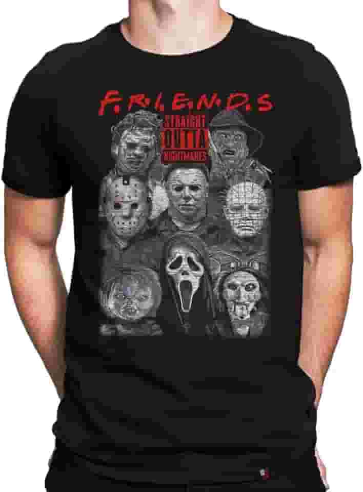 Camiseta Jason Freddy Krueger Chucky Friends Terror Filmes Tamanho:G;Cor:Preto