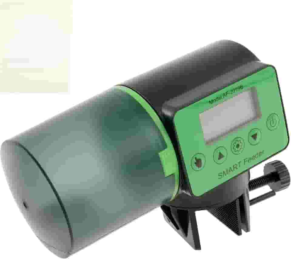 KTZCTPCA Alimentador automático de peixes, dispensador automático recarregável de alimentos para peixes, dispensador de alimentos para tanques de peixes, dispensador automático de alimentador de