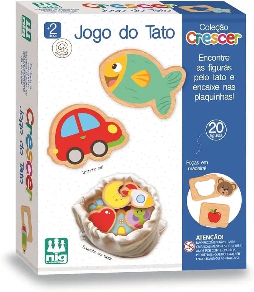 Jogo Infantil do Tato Crescer Encaixa Peças Criatividade Coordenação Motora Memória Concentração Imaginação - Nig 0459