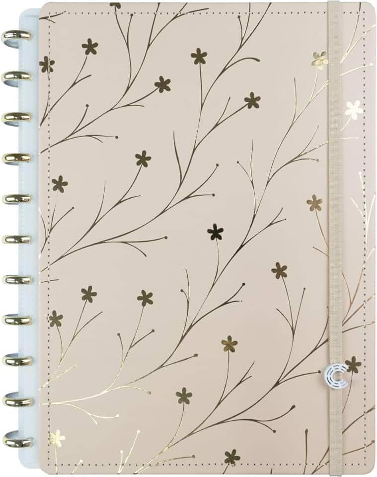Caderno Inteligente, Grande, Miss Floral By Giulia Benite, 215x280 mm, 80 Folhas