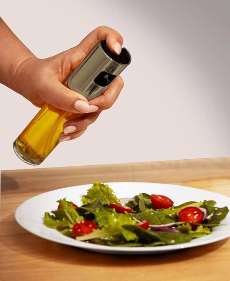 Spray para Azeite, Óleo e Vinagre 100ml – Pulverizador Reutilizável, Bico Antigotejamento, Multiuso, Econômico, Prático e Saudável