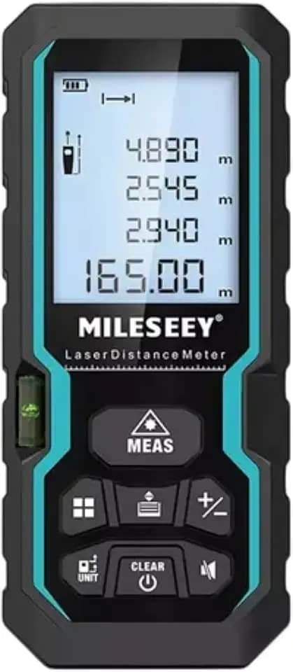 Trena Laser Digital Profissional Modelo S6 de 40, 50, 60, 80, 100 e 120 Metros, Medidor de Distância, Área, Volume, Ângulos e Nível